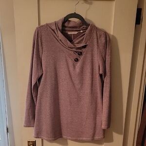 Soft Surroundings Lavender Button-Detail Tunic